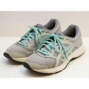 ASICS Sneaker‎ Womens Gel Contend 5 Size 9 Wide Grey/Icy Morning Running Shoes
